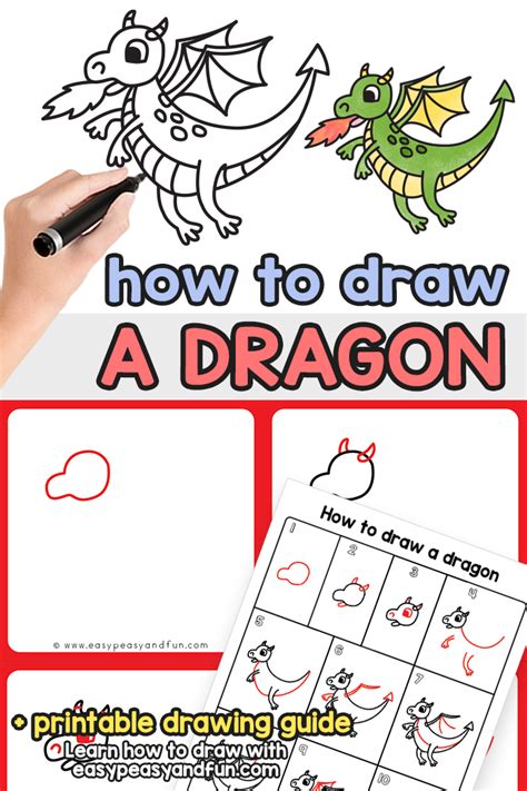 How to Draw a Dragon – Step by Step Drawing Tutorial - Ôn Thi HSG