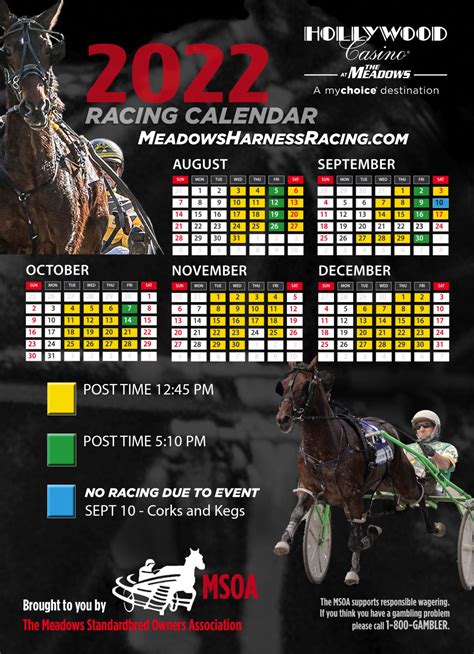 Racing Calendar - Meadows Racing