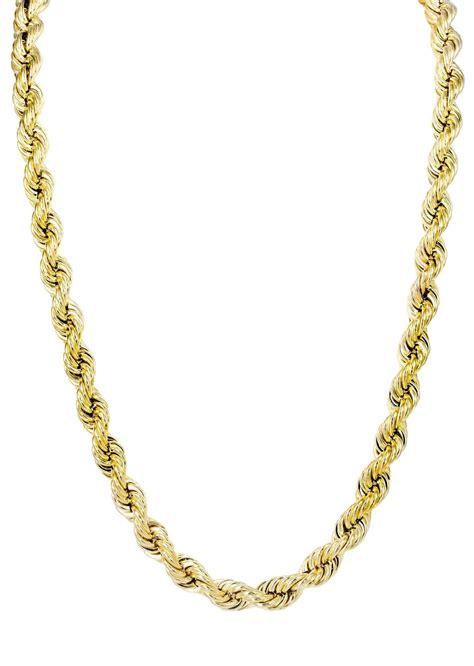 Gold Chain - Mens Hollow Rope Chain 10K Gold – FrostNYC