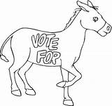 Democrat Donkey 1 Coloring Page  Free Printable Pages For Kids sketch template