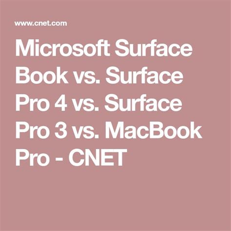 Microsoft Surface Book vs. Surface Pro 4 vs. Surface Pro 3 vs. MacBook Pro | Microsoft surface ...