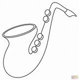 Coloring Pages Saxophone sketch template
