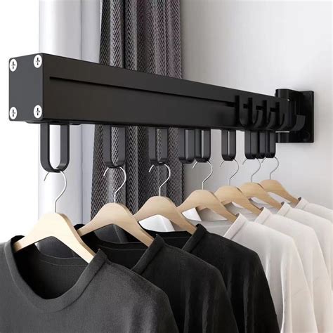 Balcony Folding Clothes-Hanging Wall Type Invisible Window Indoor Simple Clothes-Drying, Outdoor ...