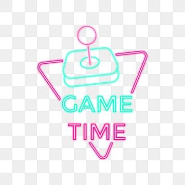 Neon Time Vector Design Images, Game Time Neon Sign Vector, Label, Neon ...