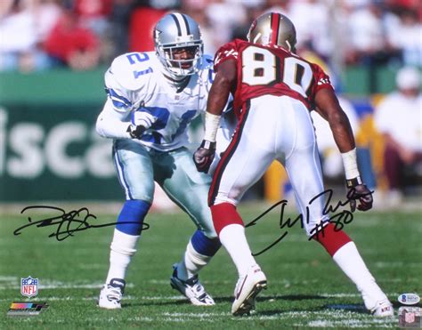 Deion Sanders & Jerry Rice Signed 16x20 Photo (Beckett COA) | Pristine ...