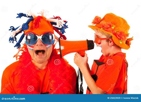 Dutch Orange Soccer Supporters Stock Image - Image of fanatics, orange: 25023939