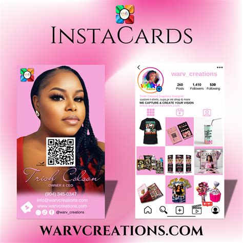 IG Business Cards/ Insta Cards – WARV Creations