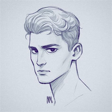 Cameron Mark op Instagram: "Male head sketch. Wasn't in my usual ...