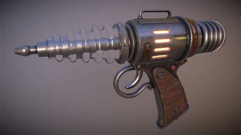 Retro-Futuristic Ray Gun - 3D model by WJS [14e358c] - Sketchfab