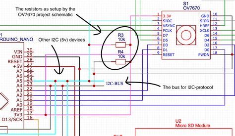 Why does this schematic send 3.3V with 10k resistors into the I2C bus ...