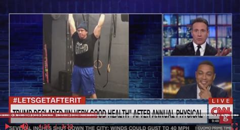 Chris Cuomo Shows Off His Workout Video During Segment on Trump Physical