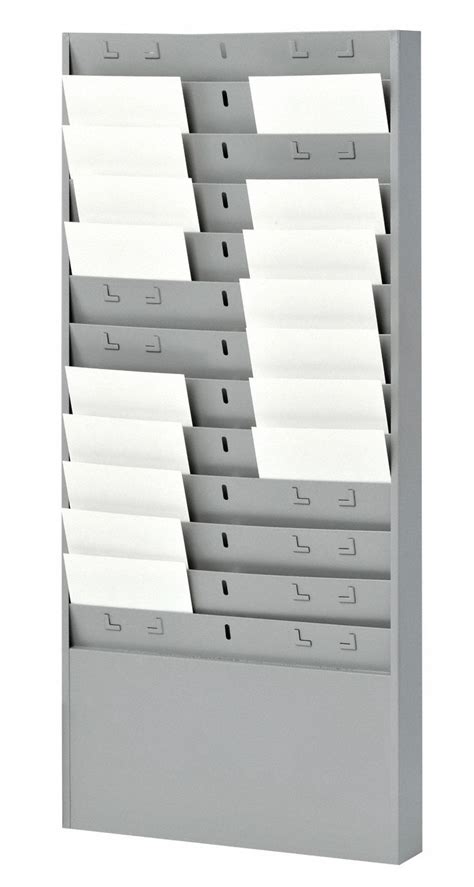 GRAINGER APPROVED Adjustable Time Card Rack: 24 Cards, 6 in Dp Pocket ...