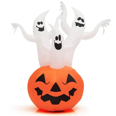 Reviews for Costway 6 ft. Inflatable Halloween 3 White Ghosts with ...