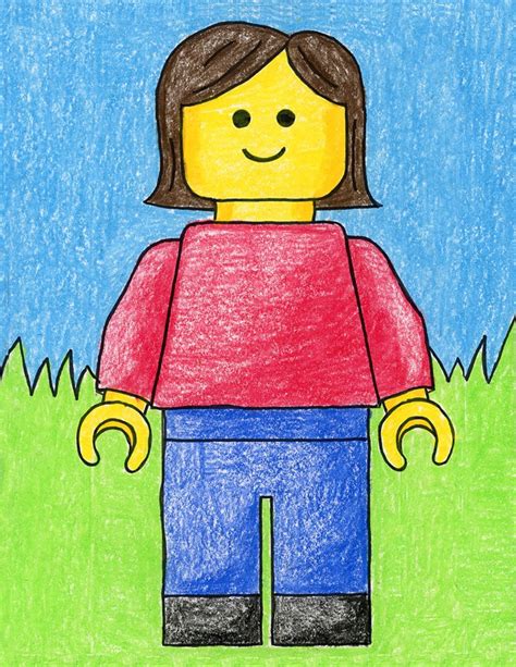 Easy How to Draw a Lego Self Portrait Tutorial Video & Color Page