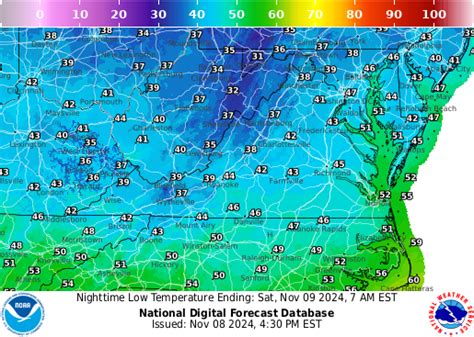 NOAA Graphical Forecast for Virginia