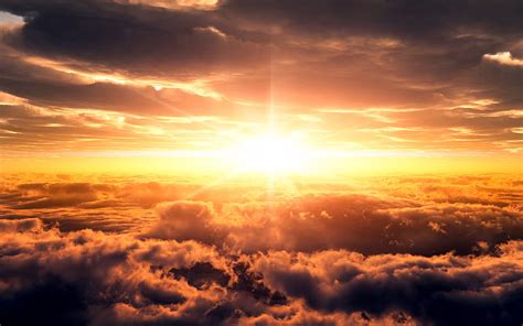 Up, gold, sun, heaven, clouds, sky, HD wallpaper | Peakpx