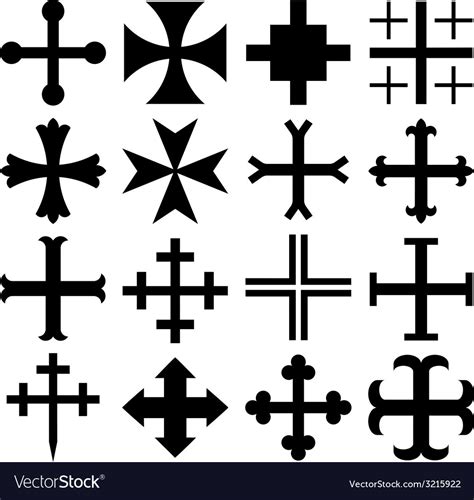 Heraldic crosses Royalty Free Vector Image - VectorStock