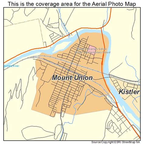 Aerial Photography Map of Mount Union, PA Pennsylvania