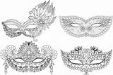 Premium Vector  Hand Drawn Carnival mask Collection masks sketch template