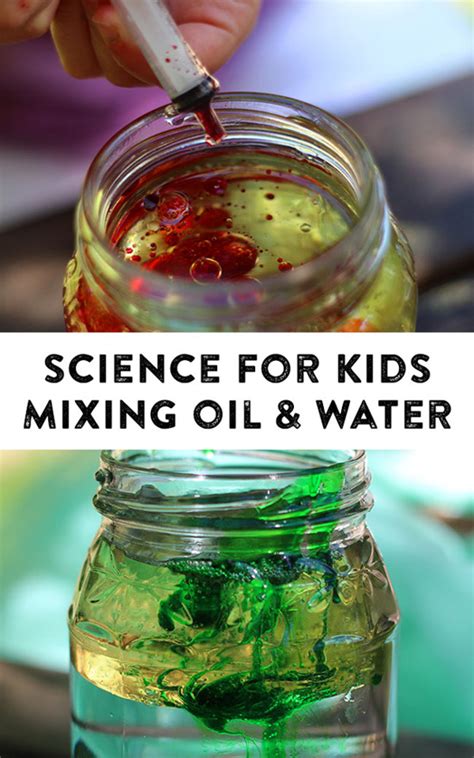 Science for Kids: Oil, Water & Detergent Experiment