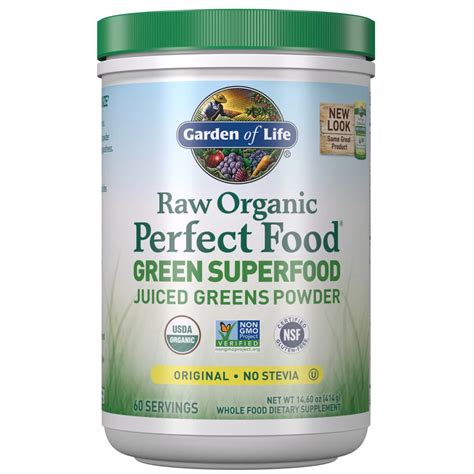Garden of Life Raw Organic Perfect Food Green Superfood Original No Stevia Juiced Greens Powder ...