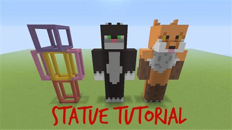 Minecraft - Skin/Statue Building Tutorial - YouTube