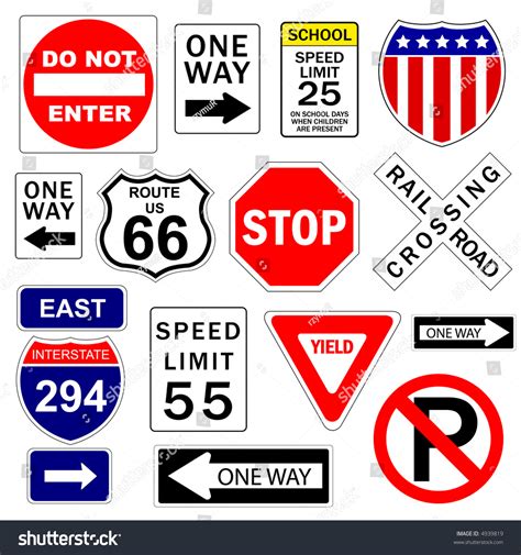 Road Highway Signs Vector Stock Vector (Royalty Free) 4939819 ...