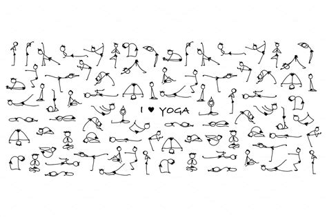 Yoga set, sketch for your design | Healthcare Illustrations ~ Creative ...