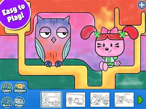 Colorful Wubbzy's Animal Coloring Book