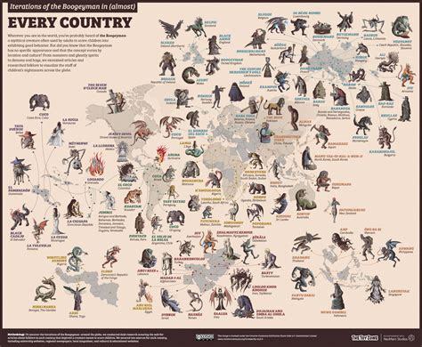 Map Shows Local Versions of The Boogeyman From Around the World