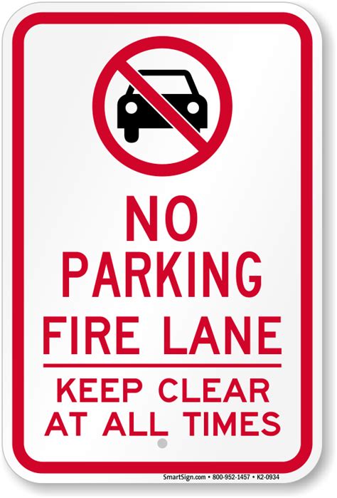 No Parking, Fire Lane, Keep Clear Sign, SKU: K2-0934