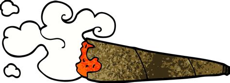 cartoon doodle smoking joint 12148198 Vector Art at Vecteezy