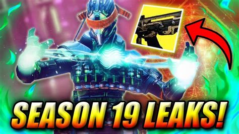 NEW Dungeon Details? New Exotic SMG? Season 19 Leaks Destiny 2 - YouTube