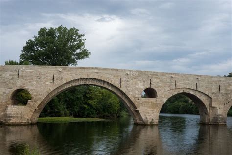 Old Restored Roman Bridge in Beziers the City in South France Stock ...