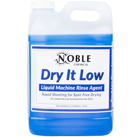 Noble Chemical 2.5 Gallon Dry It Low Rinse Aid / Drying Agent for Low Temperature Dish Machines ...