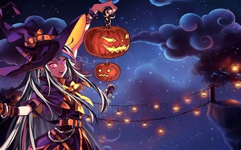 Cute Halloween Anime Wallpapers - Top Free Cute Halloween Anime Backgrounds - WallpaperAccess