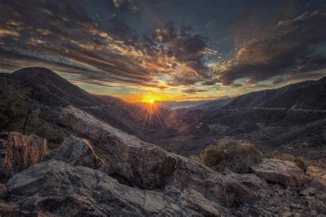 Rocky Valley SunsetSan Gabriel Mountains California by Mike Hathenbruck - Photorator