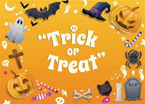 Trick or Treat Cartoon Design of Halloween Celebration 23226953 Vector ...