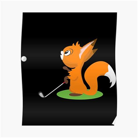 "Golfing Papa Fox Golfer Animal By Double Albatross " Poster for Sale by chipandellie | Redbubble