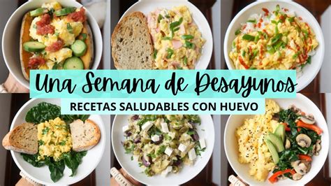 UNA SEMANA DE DESAYUNOS SALUDABLES CON HUEVO | Michela Perleche - YouTube