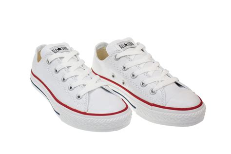 Converse Youth Junior Kids White Canvas Trainers Sneakers Shoes Size 11 ...