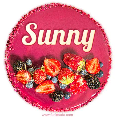 Happy Birthday Cake with Name Sunny - Free Download — Download on Funimada.com