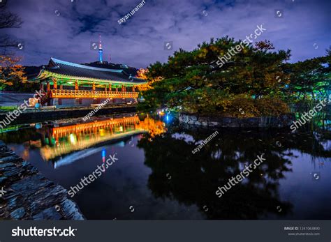 Namsangol Hanok Traditional Village Night Seoul Stock Photo 1241063890 ...