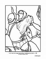 Bruegel The Wedding Dance Detail Coloring Page  TPT sketch template