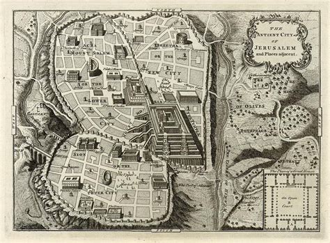 1750s map of Ancient Jerusalem and surrounding areas with places of interest [896x661] : r/MapPorn