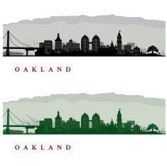 Oakland skyline silhouette | Skyline silhouette, Cityscape, Skyline