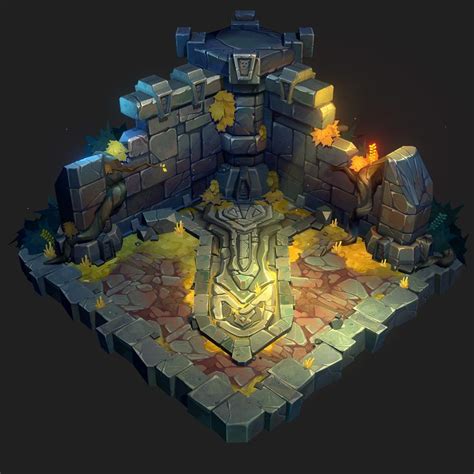 ArtStation - Hand Painted Ruin, Zhuoyang Liu | Game art environment ...