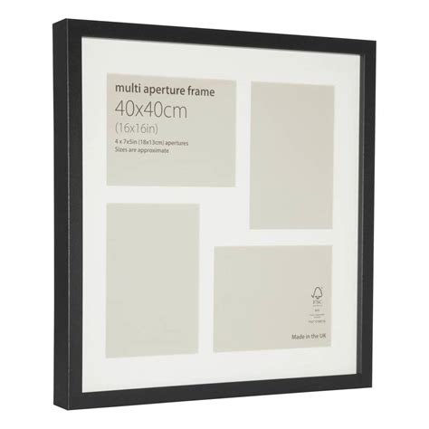 Black Multi-Aperture Frame 40cm x 40cm | Hobbycraft