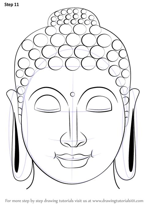 How to Draw Buddha Face (Buddhism) Step by Step | DrawingTutorials101.com