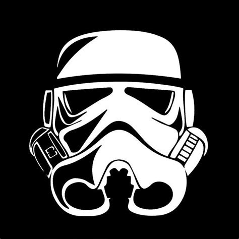 Stormtrooper Helmet Silhouette Vinyl Sticker Car Decal (6" BLACK) in ...